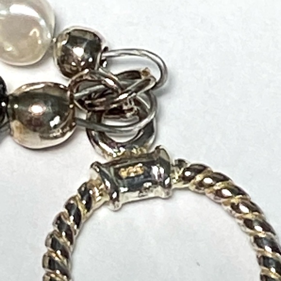Necklace Artisan Flower 925 Clasp Pearls Mother of Pearl 18” - Picture 7 of 15